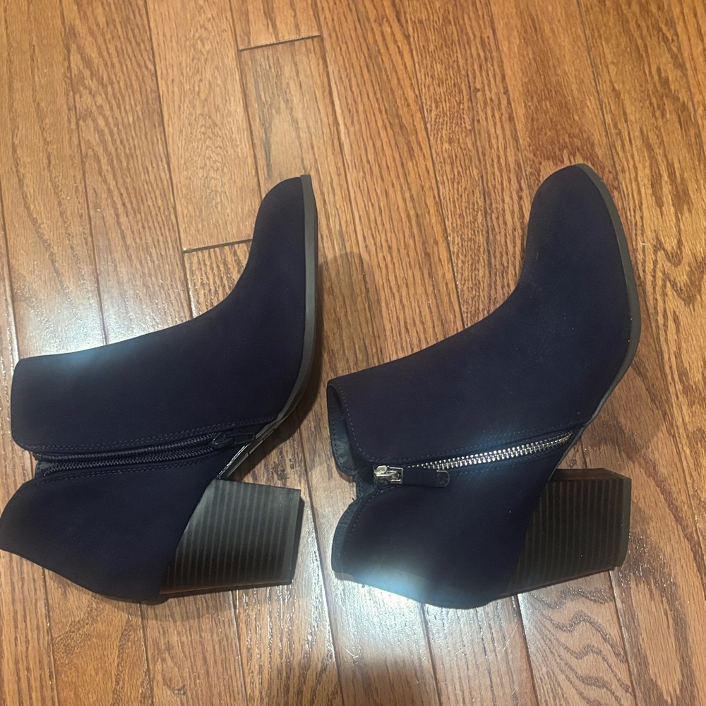 Style & Company navy suede boots. Size  9